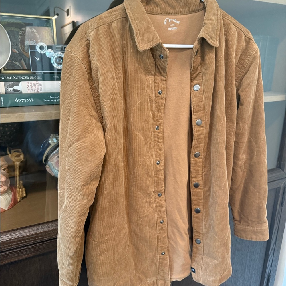 Target brand Wrangler Tan Corduroy Shacket with snap buttons youth XL